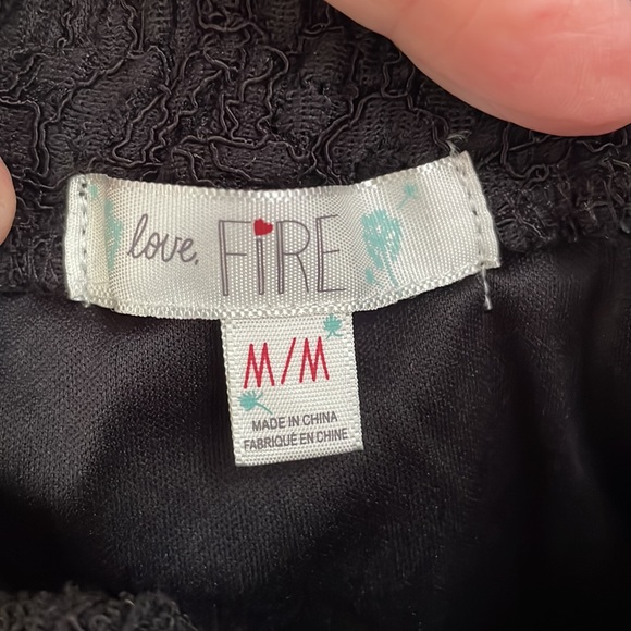 NWOT Love Fire Black Lace Off the Shoulder Dress - Picture 9 of 15